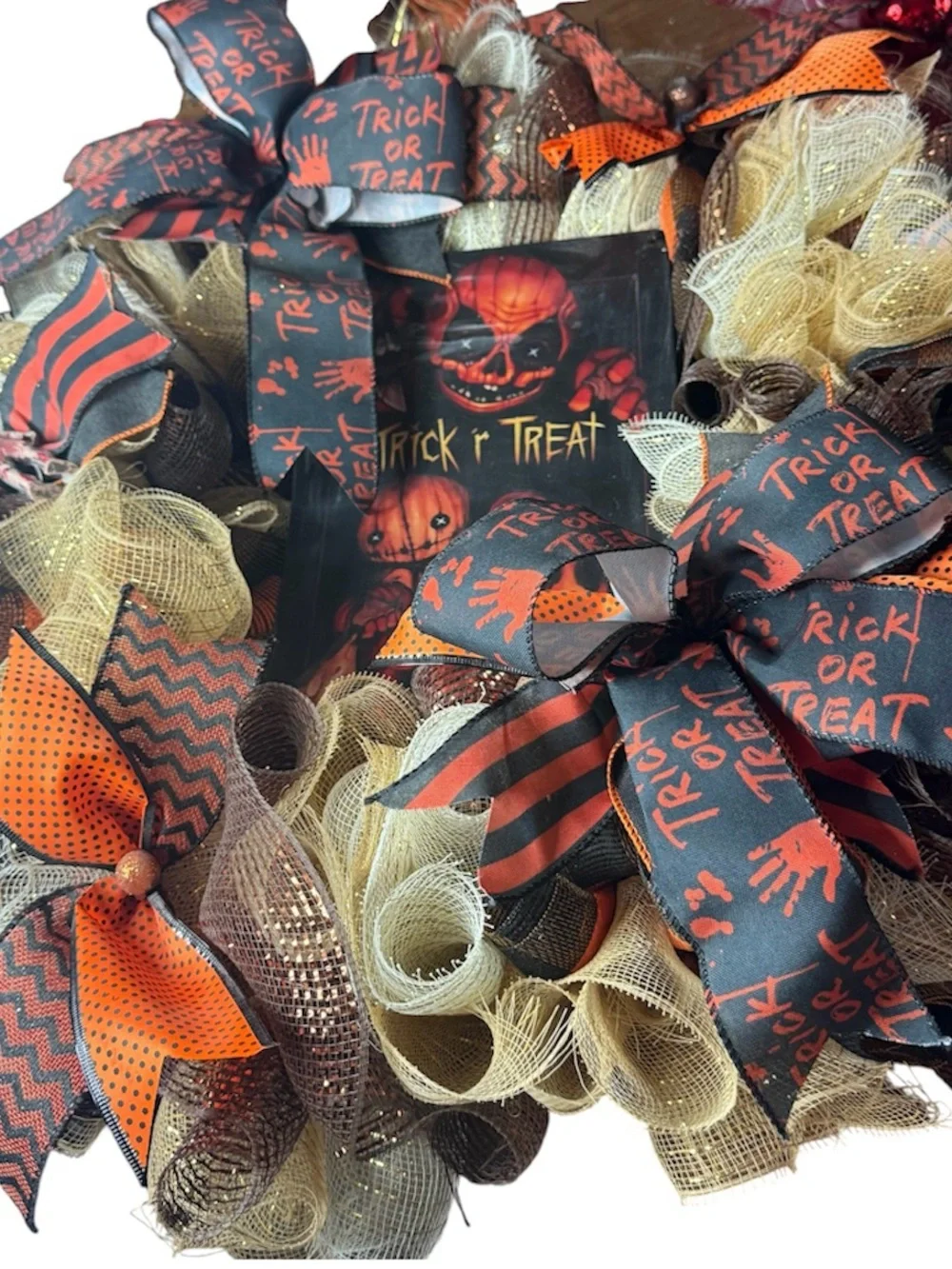 Halloween 'Trick or Treat' Kids Costume Accessory - Orange & Black